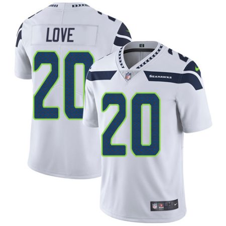 seahawks #20 julian love white men's stitched nfl vapor untouchable limited wholesale jersey