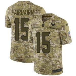 Texans #15 Ka'imi Fairbairn Camo Men's Stitched NFL Limited 2018 Salute To Service Jersey