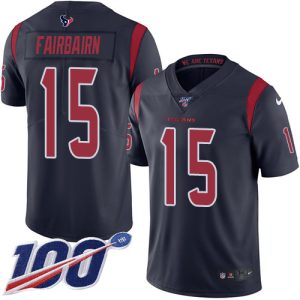 Texans #15 Ka'imi Fairbairn Navy Blue Men's Stitched NFL Limited Rush 100th Season Jersey