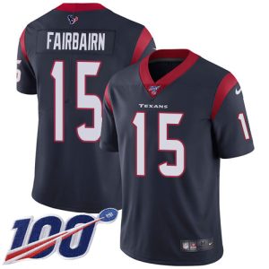 Texans #15 Ka'imi Fairbairn Navy Blue Team Color Men's Stitched NFL 100th Season Vapor Untouchable Limited Jersey