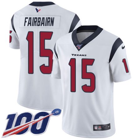 texans #15 ka'imi fairbairn white men's stitched nfl 100th season vapor untouchable limited wholesale jersey