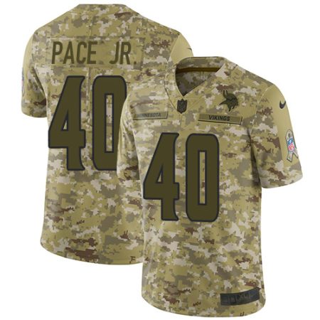 Vikings #40 Ivan Pace Jr. Camo Men's Stitched NFL Limited 2018 Salute To Service Jersey