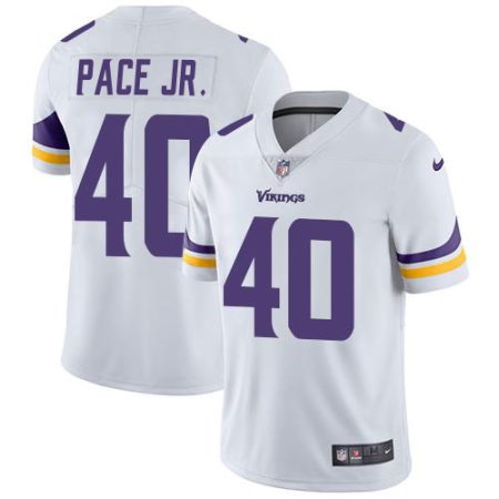 vikings #40 ivan pace jr. white men's stitched nfl vapor untouchable limited wholesale jersey