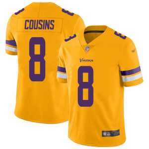 Vikings #8 Kirk Cousins Gold Men's Stitched NFL Limited Inverted Legend Jersey