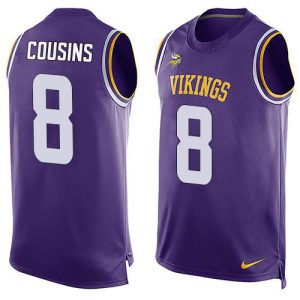 Vikings #8 Kirk Cousins Purple Team Color Men's Stitched NFL Limited Tank Top Jersey