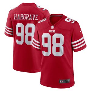 San Francisco 49ers #98 Javon Hargrave Men's 2022 Player Game Jersey - Scarlet