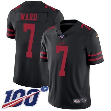 49ers #7 Charvarius Ward Black Alternate Men's Stitched NFL 100th Season Vapor Limited Jersey