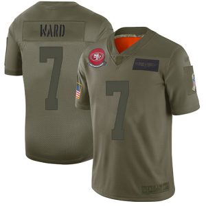 49ers #7 Charvarius Ward Camo Men's Stitched NFL Limited 2019 Salute To Service Jersey