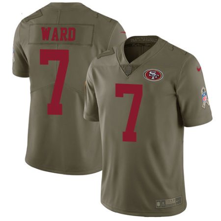 49ers #7 Charvarius Ward Olive Men's Stitched NFL Limited 2017 Salute to Service Jersey