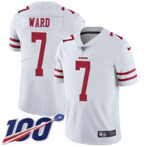 49ers #7 Charvarius Ward White Men's Stitched NFL 100th Season Vapor Limited Jersey