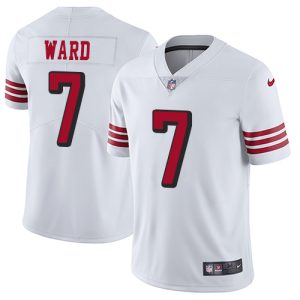 49ers #7 Charvarius Ward White Rush Men's Stitched NFL Vapor Untouchable Limited Jersey