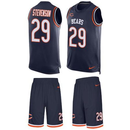 Bears #29 Tyrique Stevenson Navy Blue Team Color Men's Stitched NFL Limited Tank Top Suit Jersey