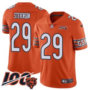 Bears #29 Tyrique Stevenson Orange Men's Stitched NFL Limited Rush 100th Season Jersey