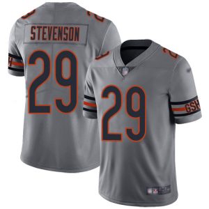 bears #29 tyrique stevenson silver men's stitched nfl limited inverted legend wholesale jersey