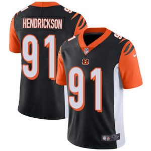 bengals #91 trey hendrickson black team color men's stitched nfl vapor untouchable limited wholesale jersey