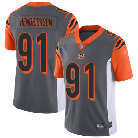 Bengals #91 Trey Hendrickson Silver Men's Stitched NFL Limited Inverted Legend Jersey