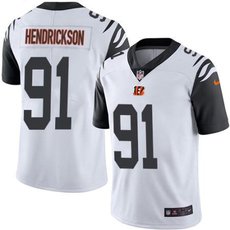 wholesale Bengals #91 Trey Hendrickson White Men's Stitched NFL Limited Rush Jersey