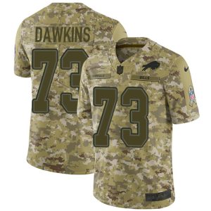 Bills #73 Dion Dawkins Camo Men's Stitched NFL Limited 2018 Salute To Service Jersey