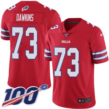 bills #73 dion dawkins red men's stitched nfl limited rush 100th season cheap jersey