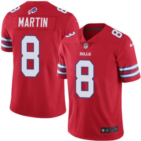 Bills #8 Sam Martin Red Men's Stitched NFL Limited Rush Jersey