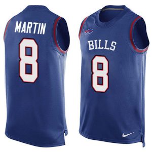 Bills #8 Sam Martin Royal Blue Team Color Men's Stitched NFL Limited Tank Top Jersey