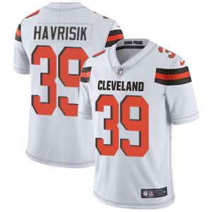 wholesale Browns #39 Lucas Havrisik White Men's Stitched NFL Vapor Untouchable Limited Jersey