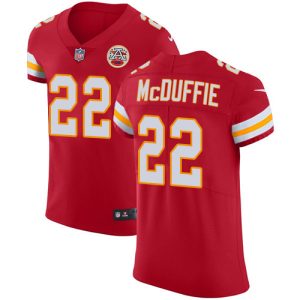 chiefs #22 trent mcduffie red team color men's stitched nfl vapor untouchable elite wholesale jersey