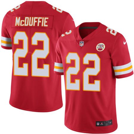 chiefs #22 trent mcduffie red team color men's stitched nfl vapor untouchable limited wholesale jersey