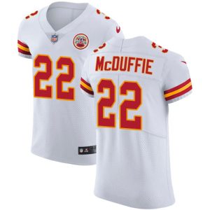 chiefs #22 trent mcduffie white men's stitched nfl vapor untouchable elite wholesale jersey