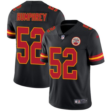 Chiefs #52 Creed Humphrey Black Men's Stitched NFL Limited Rush Jersey