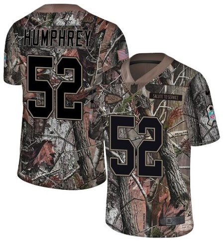 Chiefs #52 Creed Humphrey Camo Men's Stitched NFL Limited Rush Realtree Jersey