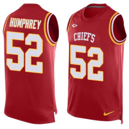 wholesale Chiefs #52 Creed Humphrey Red Team Color Men's Stitched NFL Limited Tank Top Jersey