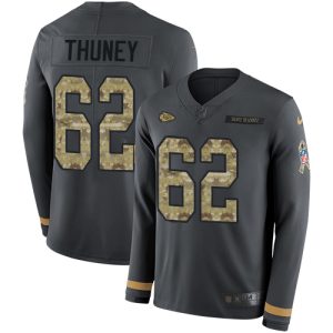 chiefs #62 joe thuney anthracite salute to service men's stitched nfl limited therma long sleeve cheap jersey