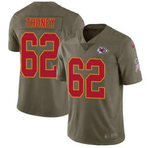 cheap Chiefs #62 Joe Thuney Olive Men's Stitched NFL Limited 2017 Salute to Service Jersey