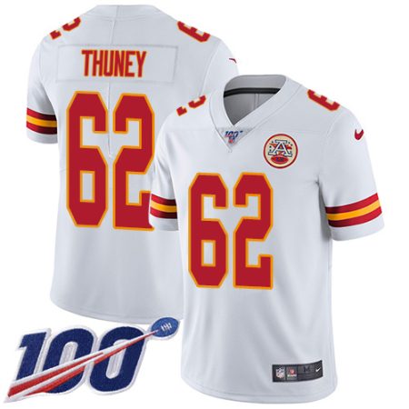 chiefs #62 joe thuney white men's stitched nfl 100th season vapor limited wholesale jersey