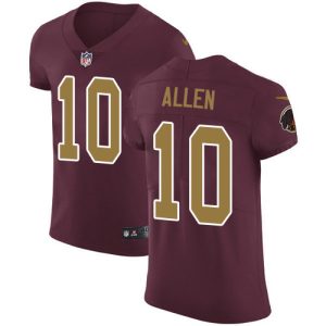 Commanders #10 Kazmeir Allen Burgundy Red Alternate Men's Stitched NFL Vapor Untouchable Elite Jersey