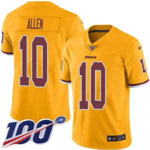 Commanders #10 Kazmeir Allen Gold Men's Stitched NFL Limited Rush 100th Season Jersey