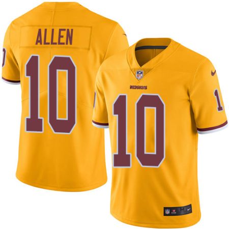 commanders #10 kazmeir allen gold men's stitched nfl limited rush wholesale jersey