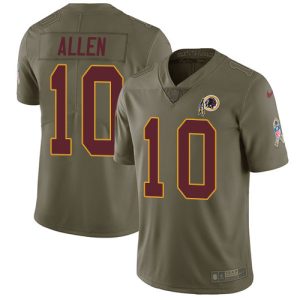 wholesale Commanders #10 Kazmeir Allen Olive Men's Stitched NFL Limited 2017 Salute To Service Jersey