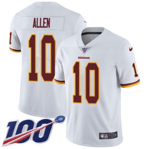 commanders #10 kazmeir allen white men's stitched nfl 100th season vapor limited wholesale jersey