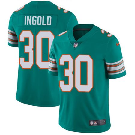 Dolphins #30 Alec Ingold Aqua Green Alternate Men's Stitched NFL Vapor Untouchable Limited Jersey