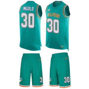 wholesale Dolphins #30 Alec Ingold Aqua Green Team Color Men's Stitched NFL Limited Tank Top Suit Jersey