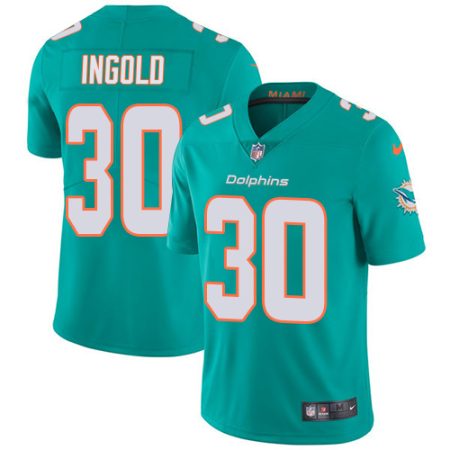 wholesale Dolphins #30 Alec Ingold Aqua Green Team Color Men's Stitched NFL Vapor Untouchable Limited Jersey