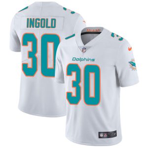 Dolphins #30 Alec Ingold White Men's Stitched NFL Vapor Untouchable Limited Jersey