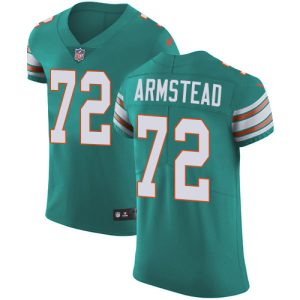 Dolphins #72 Terron Armstead Aqua Green Alternate Men's Stitched NFL New Elite Jersey