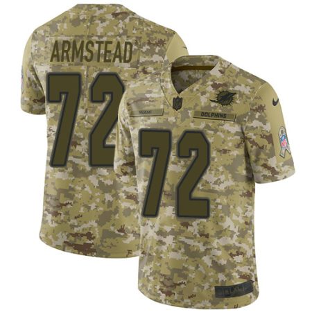 Dolphins #72 Terron Armstead Camo Men's Stitched NFL Limited 2018 Salute To Service Jersey