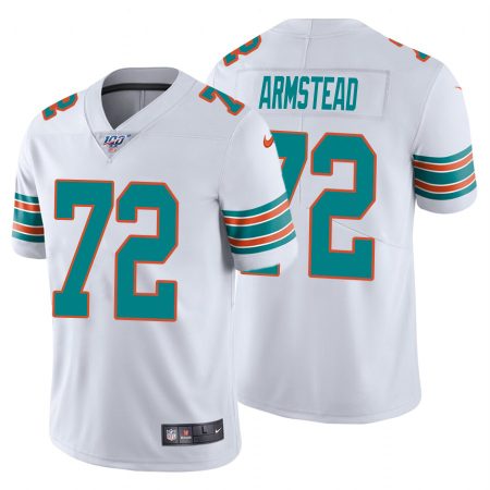 Dolphins #72 Terron Armstead White Alternate Men's Stitched NFL 100th Season Vapor Untouchable Limited Jersey