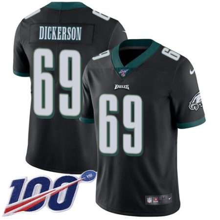 eagles #69 landon dickerson black alternate men's stitched nfl 100th season vapor untouchable limited wholesale jersey