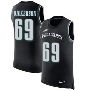 Eagles #69 Landon Dickerson Black Alternate Men's Stitched NFL Limited Rush Tank Top Jersey