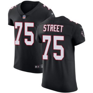 Falcons #75 Kentavius Street Black Alternate Men's Stitched NFL New Elite Jersey